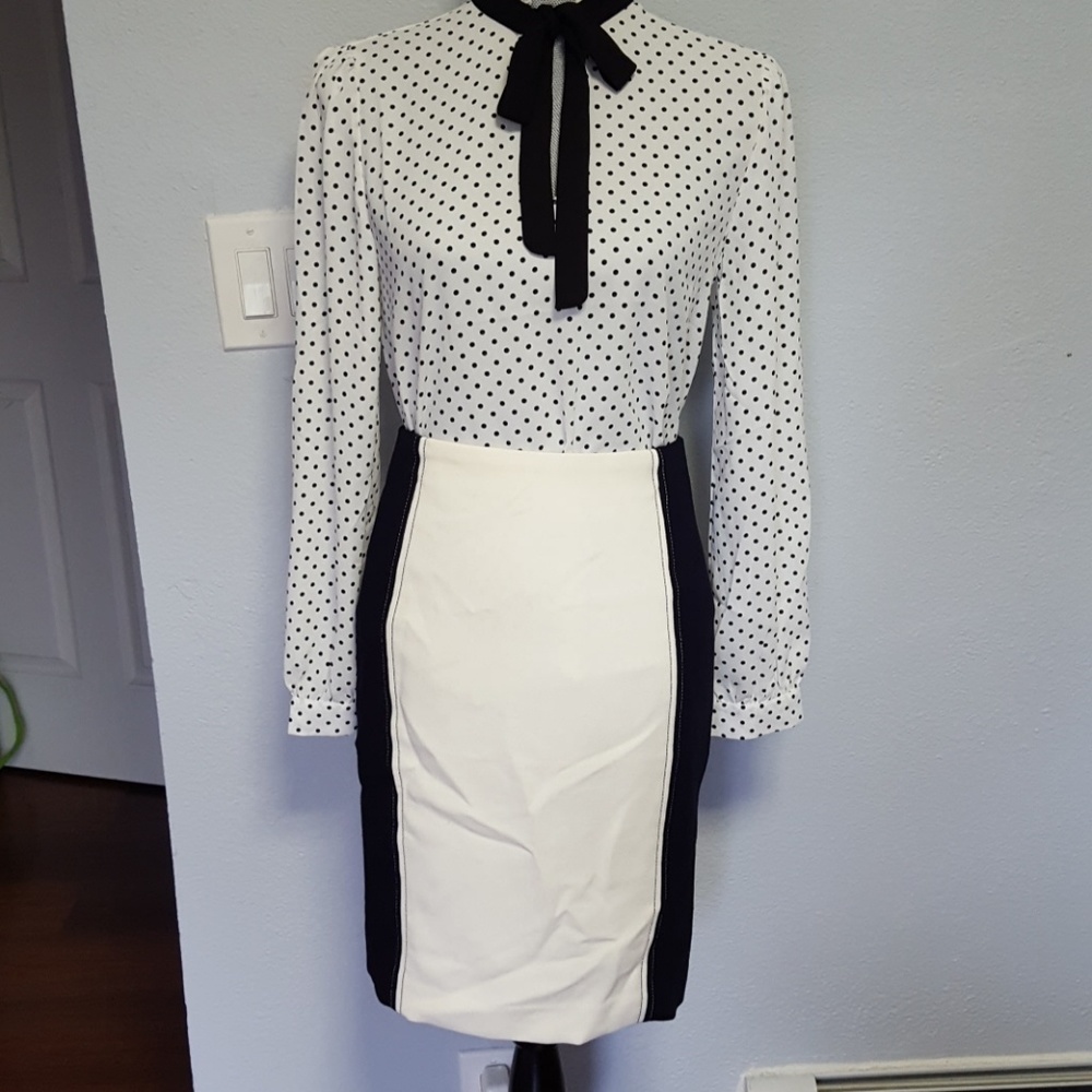 New with tag navy blue and white skirt sz 2p